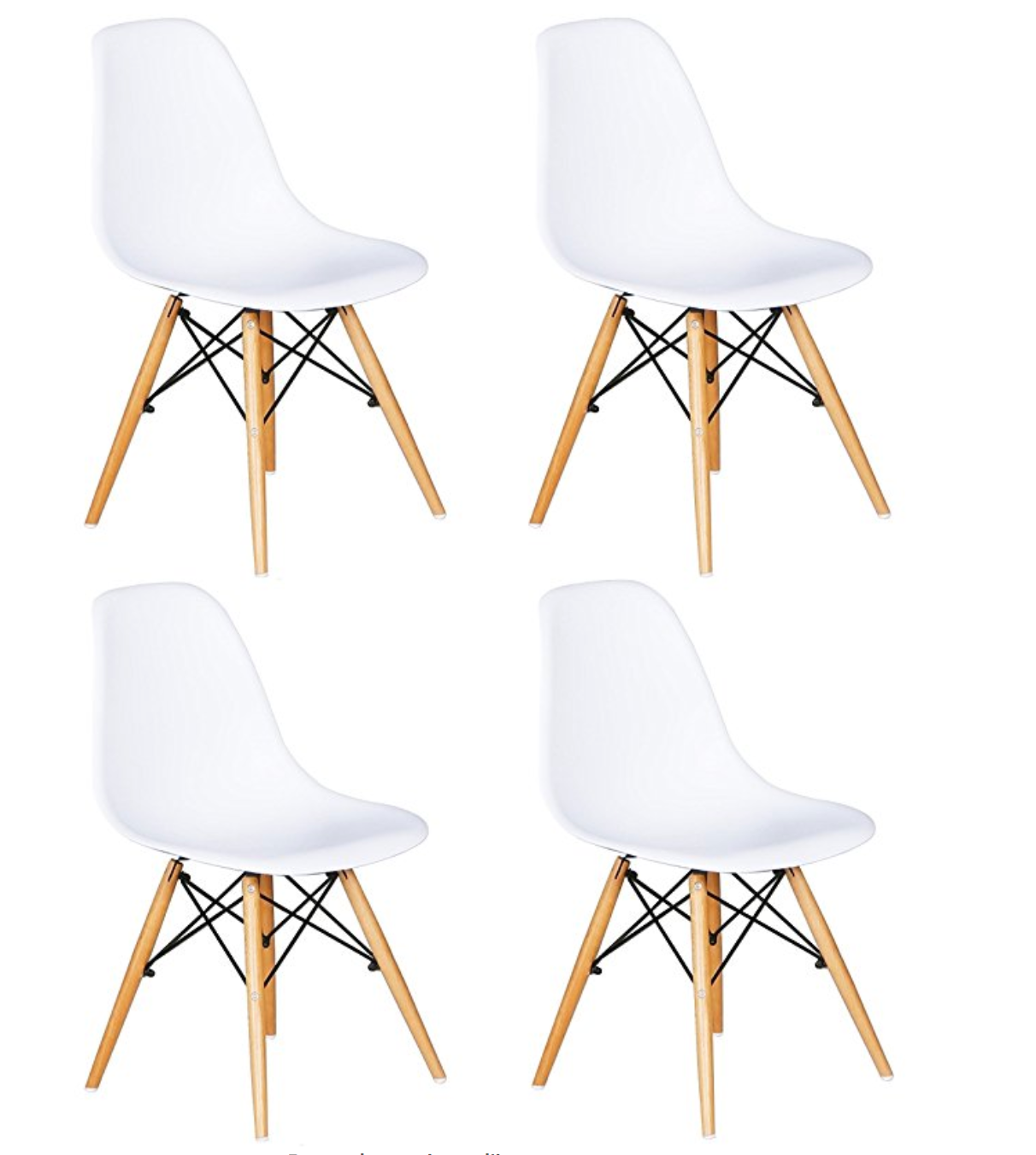 Chaises scandinaves - Blanc/Gris/Noir