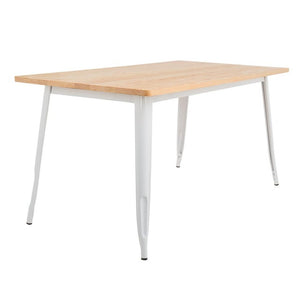 Table style industriel en acier et bois ( 160 x 80 cm ) - Disponible en plusieurs couleurs