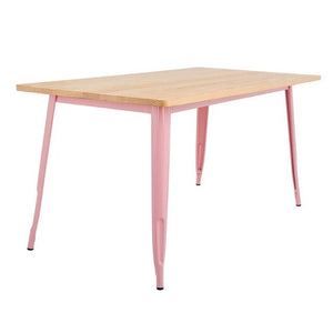 Table style industriel en acier et bois ( 160 x 80 cm ) - Disponible en plusieurs couleurs