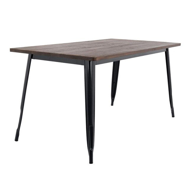 Table style industriel en acier et bois ( 160 x 80 cm ) - Disponible en plusieurs couleurs