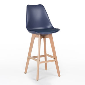 Tabouret style scandinave avec assise rembourrée - Disponible en différentes couleurs