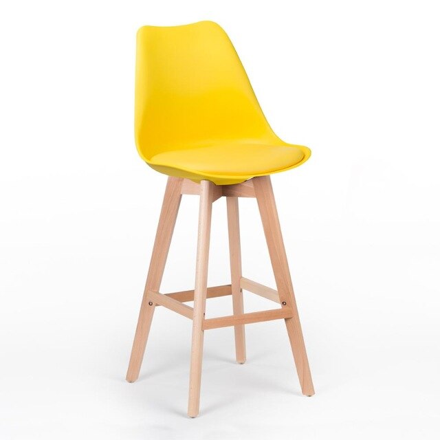 Tabouret style scandinave avec assise rembourrée - Disponible en différentes couleurs