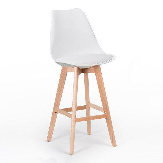 Tabouret style scandinave avec assise rembourrée - Disponible en différentes couleurs